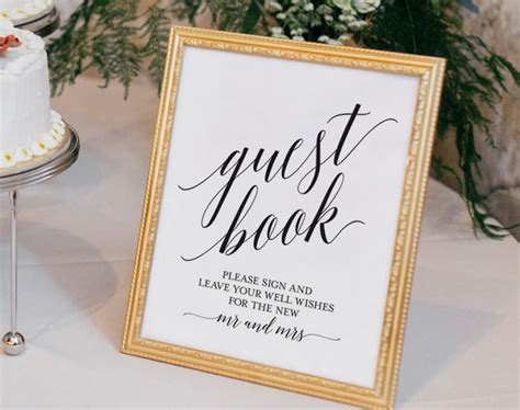 Guest Book Sign Guest Book Wedding Guest Book Ideas Wedding Printable Wedding Template Pdf