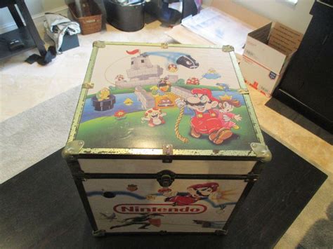 Vintage Nintendo Super Mario Zelda Storage Trunk Locker Box Toy Chest