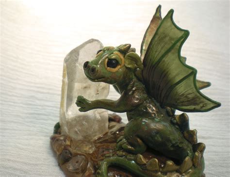 Polymer Clay Dragon Sculpture Baby Jasper