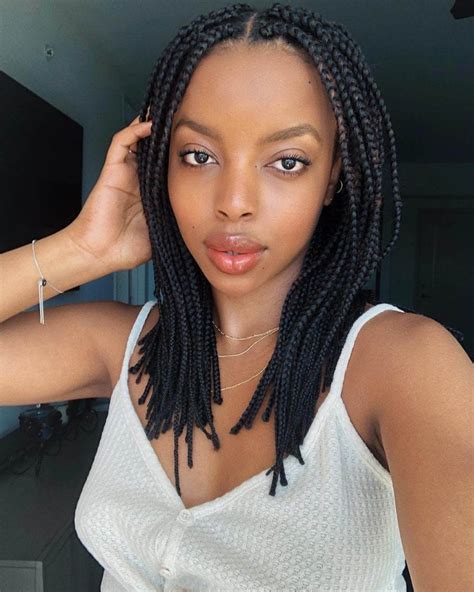 Long, sleek & braided pony. 27+ Beautiful Box Braid Hairstyles For Black Women + Feed ...