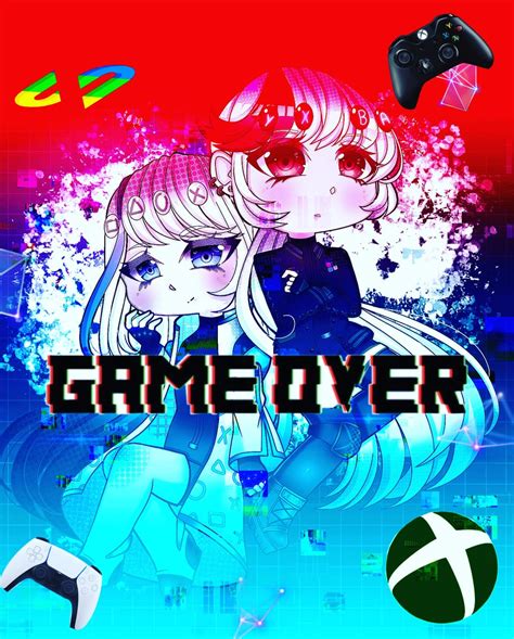 Game Over Xbox And Playstation Pixelinkofficial Illustrations Art