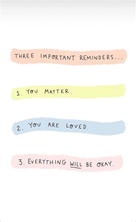 Important Reminders Reminder Inspirational Quotes You Matter