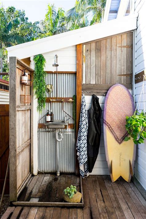 43 Indooroutdoor Showers That Will You To Small Paradise Homemydesign