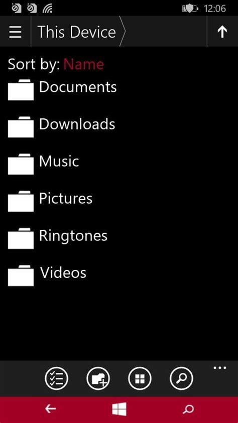 Modern File Explorer In Windows 10 For Phone