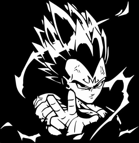 Goku manga black and white version dragon ball super z framed art print. Dragon Ball Z (DBZ) -- Vegeta Anime Decal Sticker - KyokoVinyl