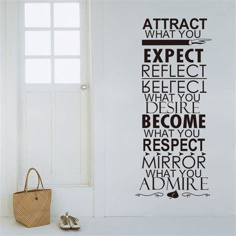 2015 Sale Diy Wall Decor Attract What You Expect Reflect Desire Become