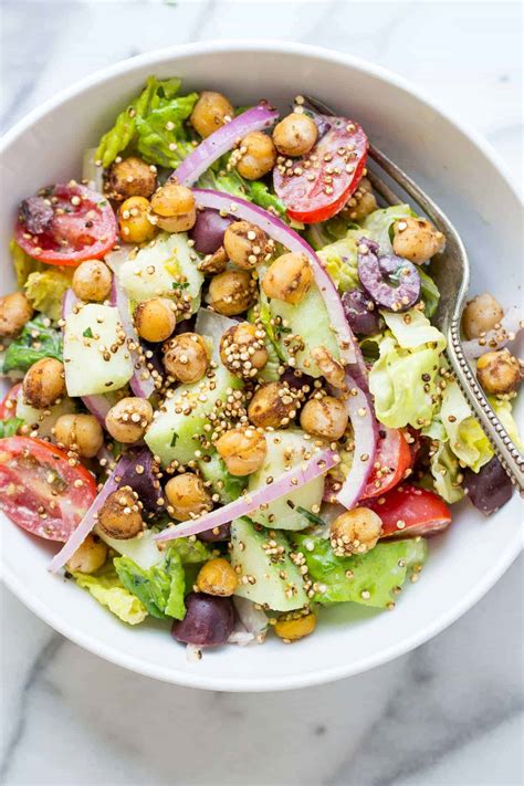 Vegan Chopped Salad With Spiced Chickpeas Simply Quinoa