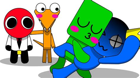 The Backrooms Green Kisses Blue Rainbow Friends Kiss Meme Animation Youtube