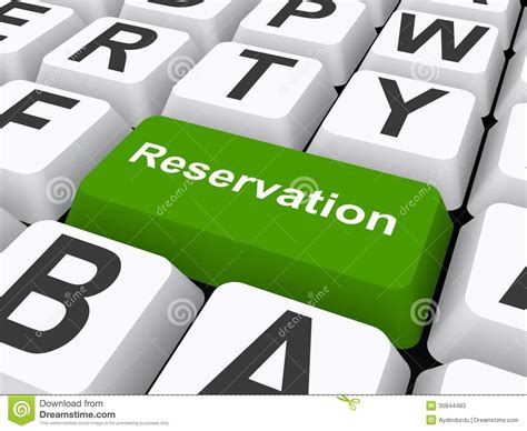 Reservation Button On Keyboard Stock Illustration Illustration Of