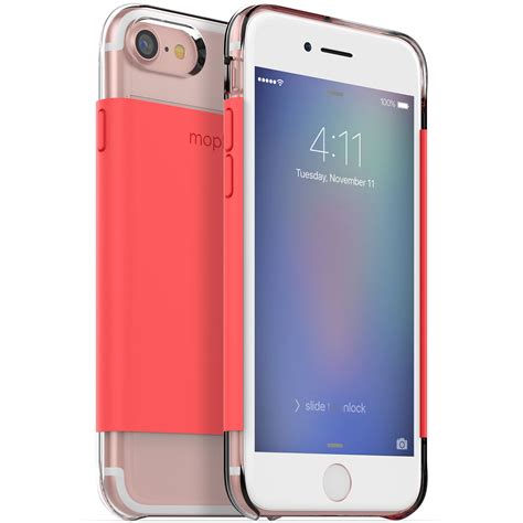 Authentic Mophie Iphone 7 66s Clear Case Red Protective Cover Magnetic