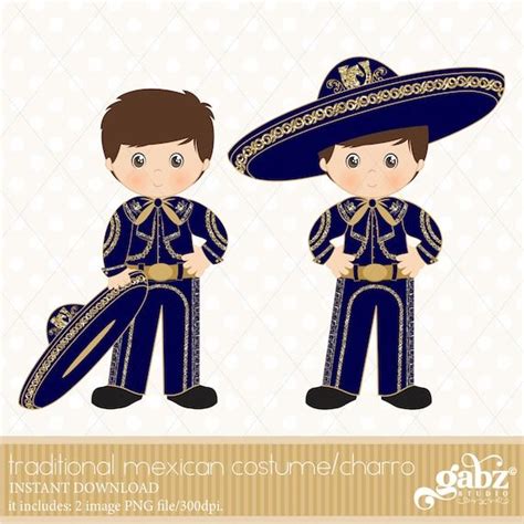 Charro Oro Y Azul Marino Folklore Mexicano Clipart Brillo De Oro Azteca Decorativo