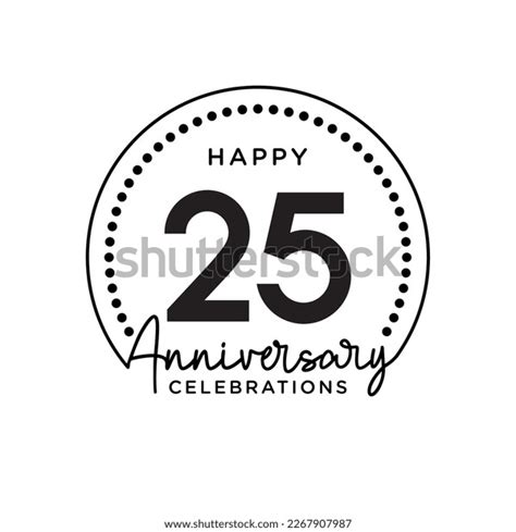 25 Years Anniversary Anniversary Template Design Stock Vector Royalty