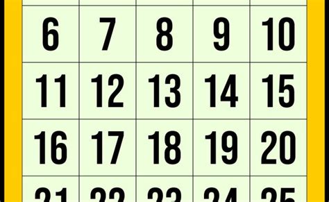 Printable Number Chart 1 30 Number Grid Printable Numbers Number Chart