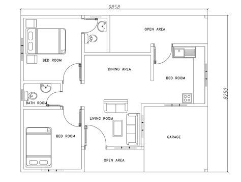 32 Autocad Small House Plans Drawings Free Download