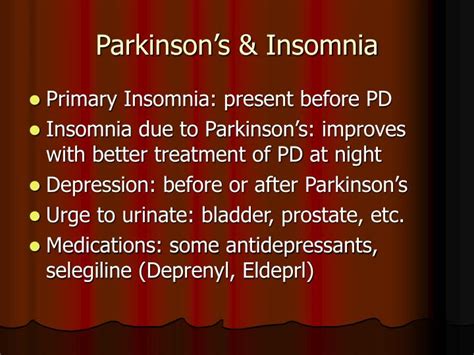 Ppt Parkinsons Disease And Sleep Disorders Powerpoint Presentation