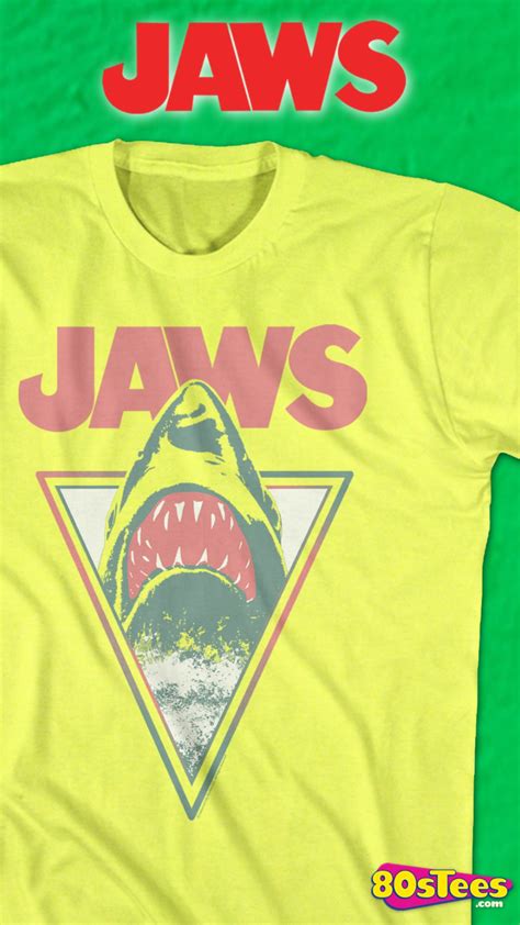 This Jaws T Shirt Features A Bright Yellow Twist On The Classic Shark