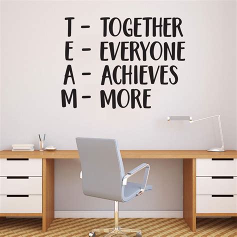 Vinyl Wall Art Decal Together Everyone Achieves More Team Quotes