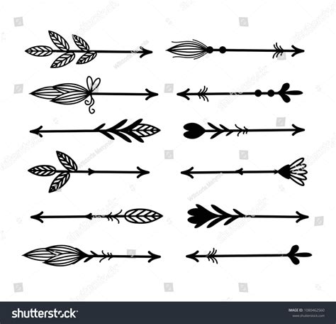 Rustic Boho Arrows Set Vector Stock Vector Royalty Free