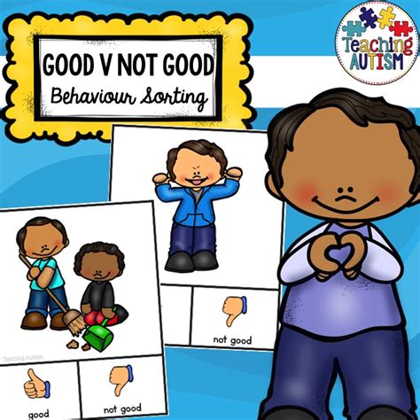 Behaviour Sorting Task Cards Behavior Teaching Autism