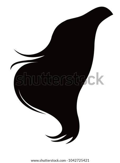 Ponytail Vector Silhouette Stock Vector Royalty Free 1042725421