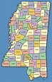 Online Maps: Mississippi county map
