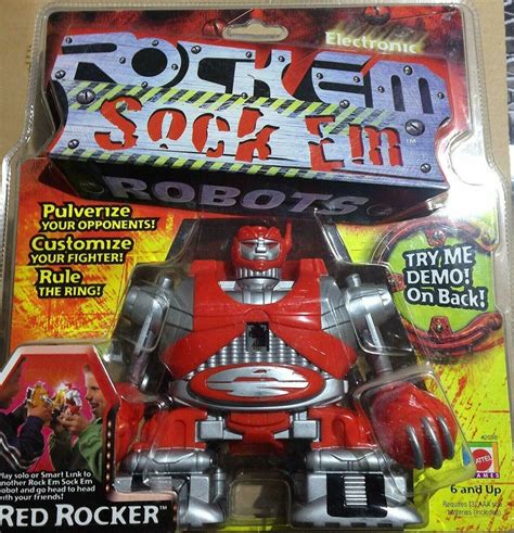 Mattel Electronic Rock Em Sock Em Robots Red Rocker 2000 74299426988 Ebay