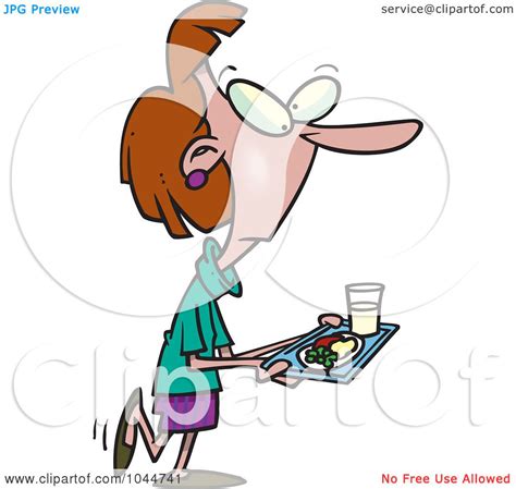 Royalty Free Rf Clip Art Illustration Of A Cartoon Woman Carrying
