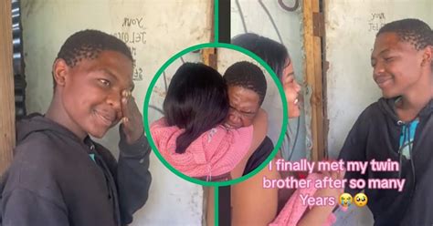 Tears Flow As Lady Reunites With Long Lost Twin Brother After Many Years Viral Tiktok Video