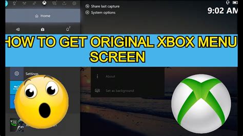 How To Get Original Xbox Menu Screen Quick And Easy Youtube