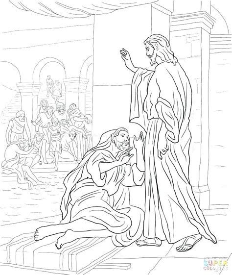 Jesus Heals The Blind Man Coloring Page At Getdrawings Free Download