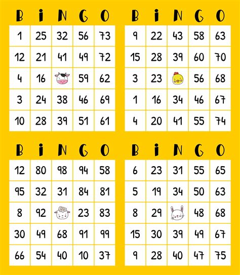100 Free Printable Bingo Cards 1 75 Printable Bingo Cards 1 75