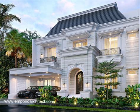 Desain Rumah Klasik Modern 3 Lantai Mr At Di Bekasi Jawa Barat