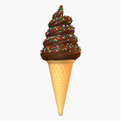 Choco Ice Cream Cone 3d Asset Cgtrader