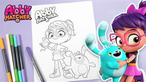 Coloring Abby Hatcher Bozzly And Teeny Terry Learn Coloring With