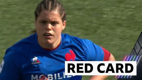Womens Six Nations Frances Annaelle Deshayes Sent Off For High Tackle Against Ireland Bbc Sport