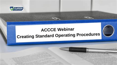 Accce Webinar Creating Standard Operating Procedures Accce