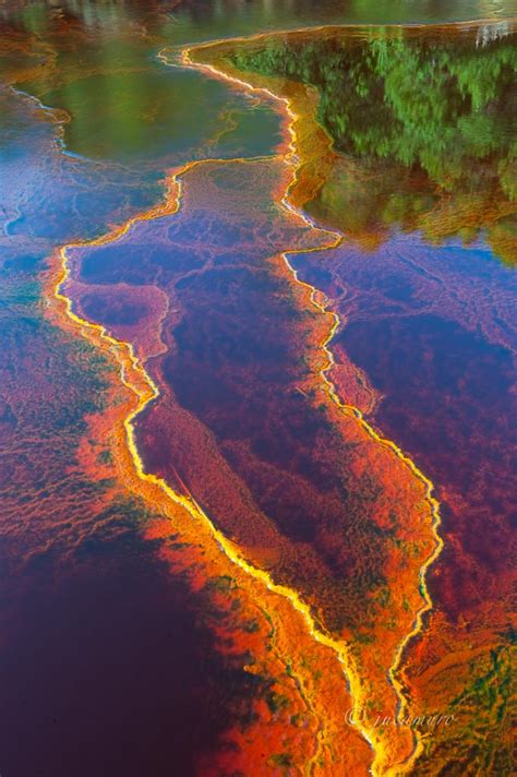 Background Dyeing River Rio Tinto Nerva Huelva Spain