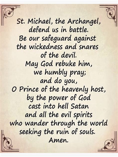 St Michael Prayer Printable