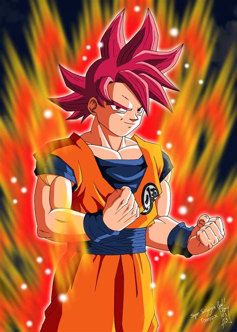 Son Goku Super Saiyajin God By Nostal On Deviantart Goku Super Saiyan