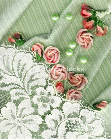 Vintage Wedding Background With Pink Flowers Royalty Free Stock Image