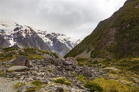 Scree In The Southern Alps South Island New Zealand Stock Image