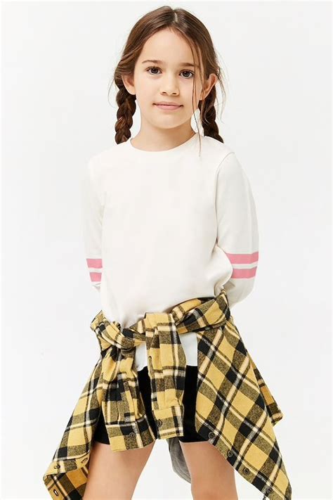 Girls Varsity Stripe Top Kids Neon Dresses Girl Outfits Tween Fashion