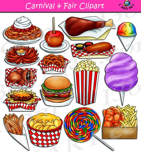 Carnival And Fair Foods Clipart Set Download Clipart 4 School