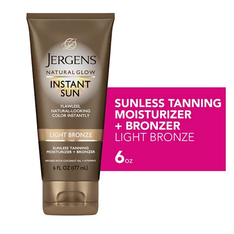 Jergens Natural Glow Instant Sun Sunless Tanning Moisturizer Bronzer