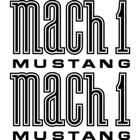 2x Mach1 Mustang Logo Sticker Decal Decal Stickers Decalshouse