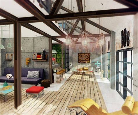 Industrial Loft Design By Paula Duță Via Behance Loft Design Modern