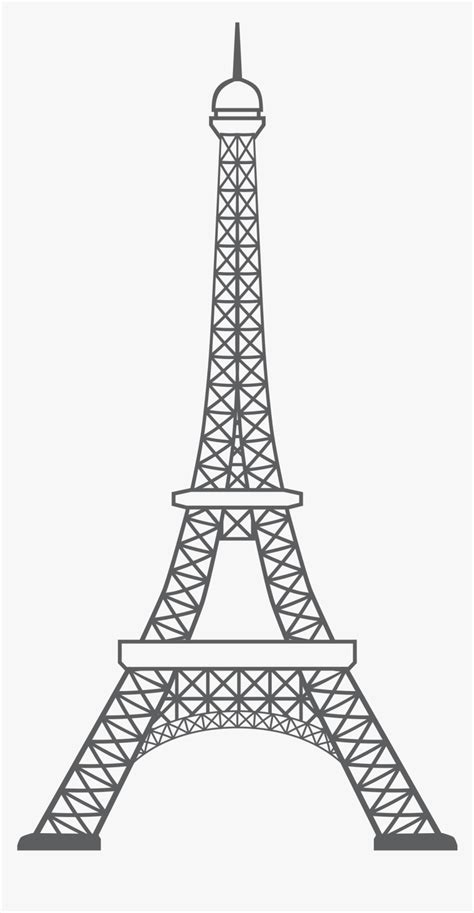 Eiffel Tower Outline Png Eiffel Tower Cute Drawing Transparent Png