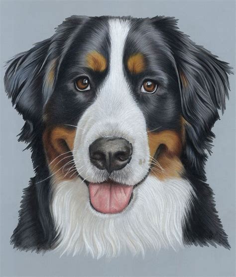 How To Draw A Bernese Mountain Dog Puppy At How To Draw