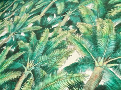 Palms Palm Fronds Leaf Tree Fabric Tropical Leaves Material For