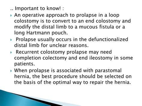 Complications Of Colostomy